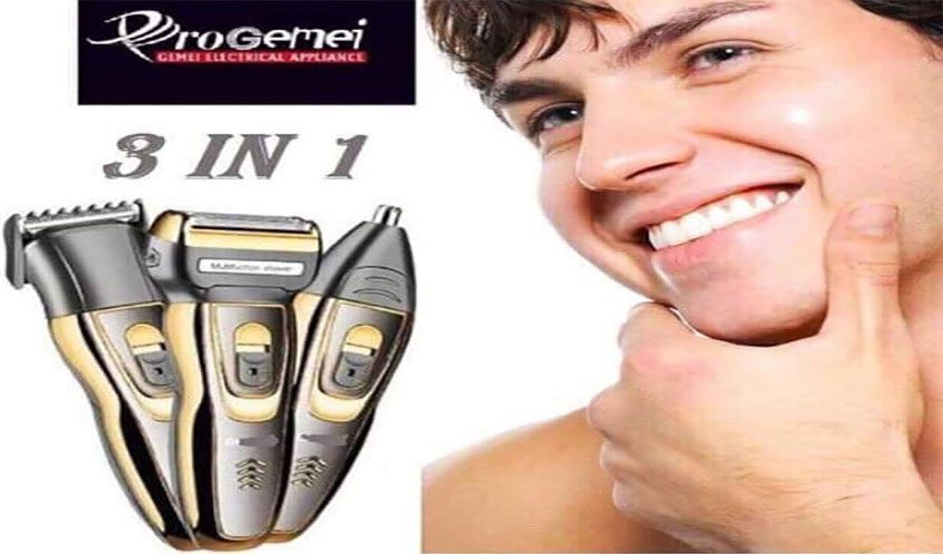 Tông đơ cắt tóc, cạo râu, tỉa lông mũi Pro Gemei GM-595 - Hàng chính hãng