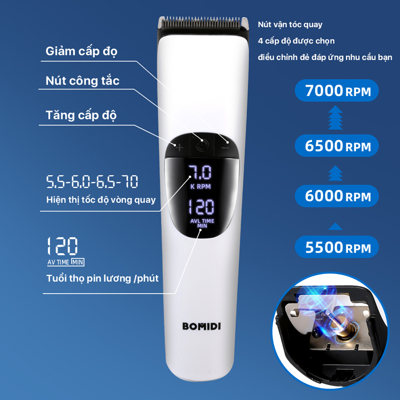 Tông đơ cắt tóc Bomidi L1 - Hàng chính hãng