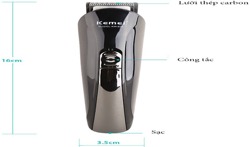 Tông đơ cắt tóc đa năng 6 trong 1 Kemei KM-600  - Hàng chính hãng