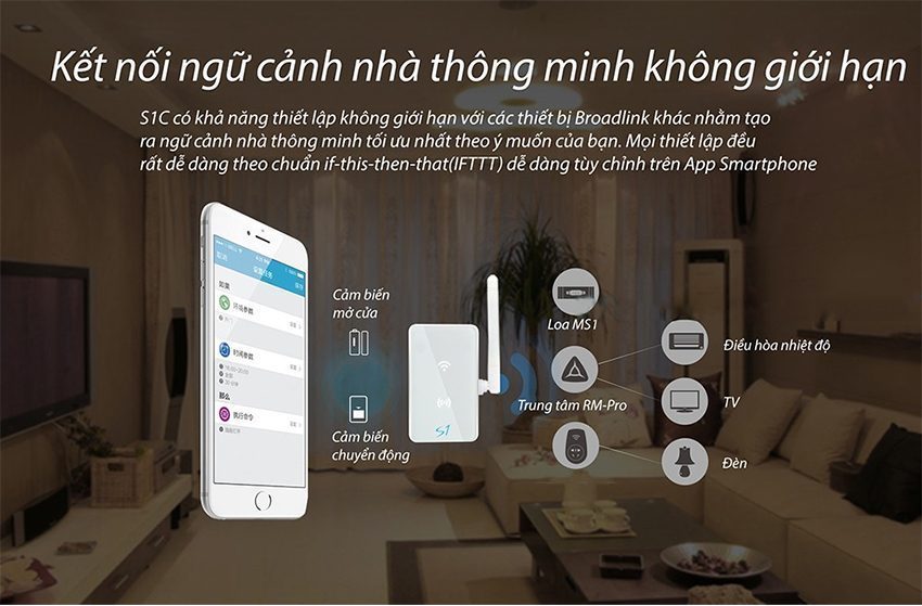 Trung tâm kiểm soát an ninh Broadlink S1C - Hàng chính hãng