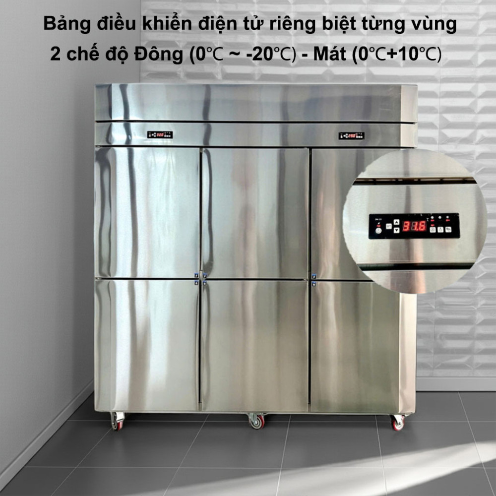 Tủ 2 chế độ đông mát 6 cánh quạt lạnh Lightcool LS-1200F 1253L - Hàng chính hãng