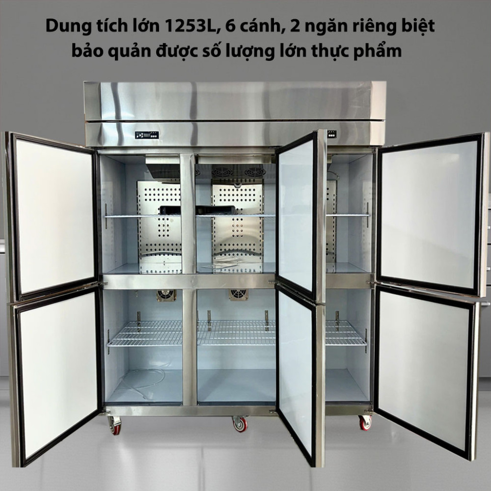 Tủ 2 chế độ đông mát 6 cánh quạt lạnh Lightcool LS-1200F 1253L - Hàng chính hãng