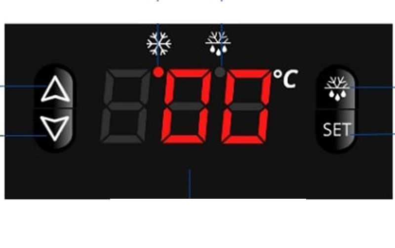 Bảng điều khiển điện tử và màn hình LED hiển thị nhiệt độ