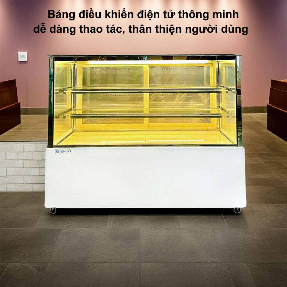 Tủ bánh 3 tầng kính vuông Lightcool DG-1200Z Sấy Kính 4 Mặt 1.2M  - Hàng chính hãng