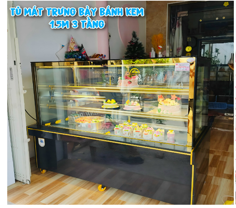 Tủ trưng bày bánh kem 3 tầng Snow Village GB-350-4L.Z - Hàng chính hãng