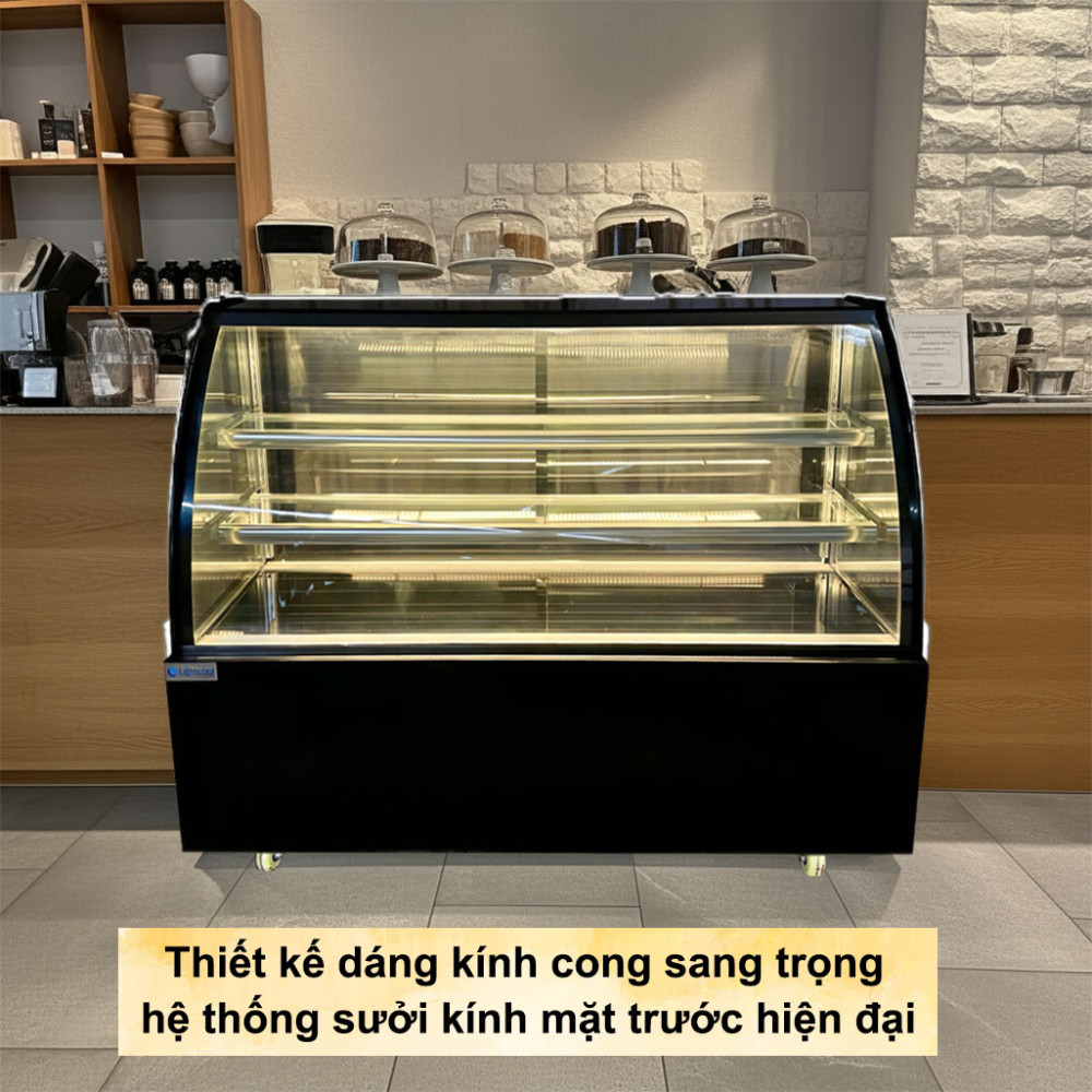 Tủ bánh kem kính cong 1.8m 3 tầng Lightcool DG-1800Z 680L - Hàng chính hãng