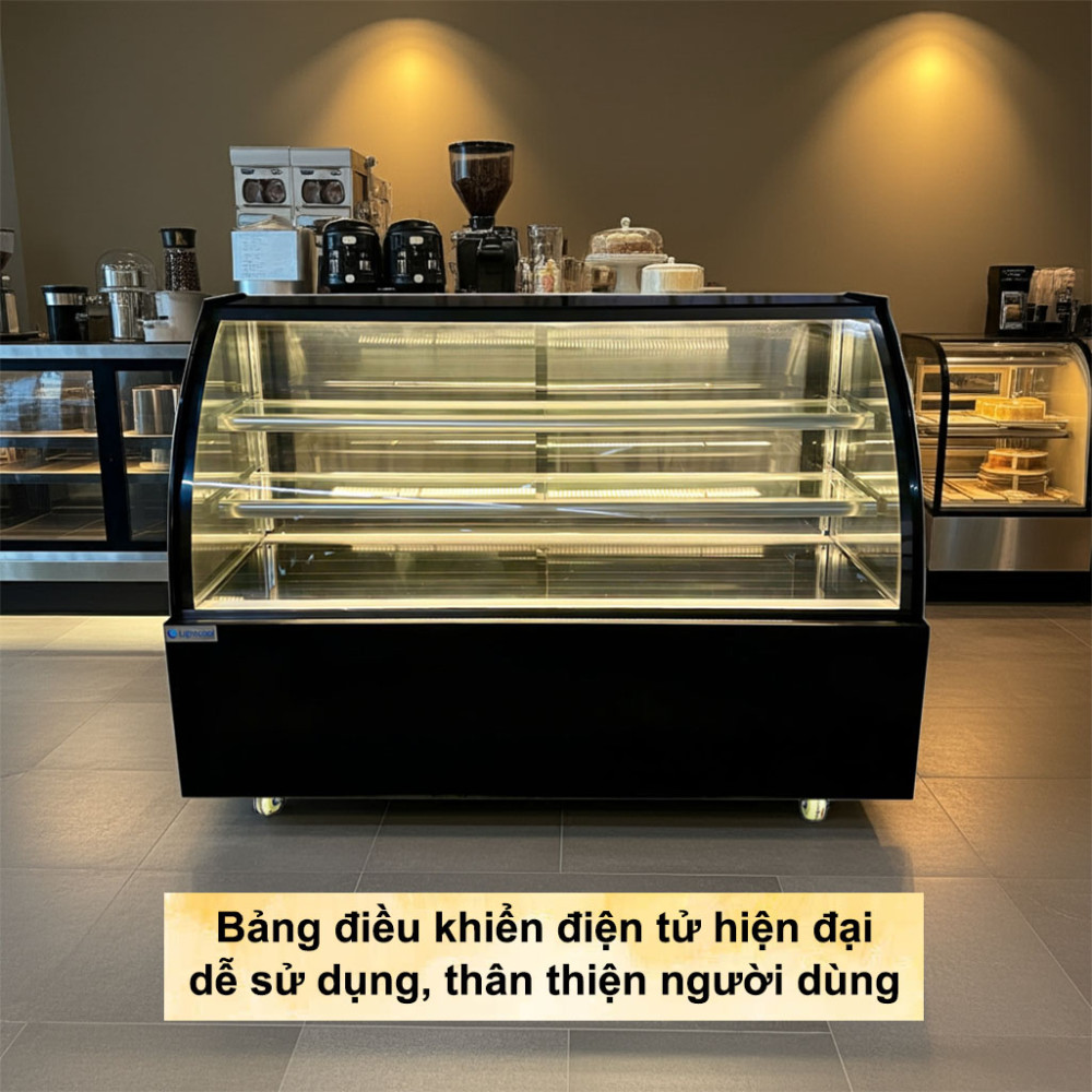 Tủ bánh kem kính cong 1.8m 3 tầng Lightcool DG-1800Z 680L - Hàng chính hãng