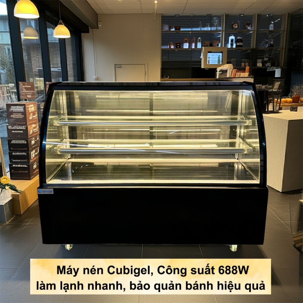 Tủ bánh kem kính cong 1.8m 3 tầng Lightcool DG-1800Z 680L - Hàng chính hãng