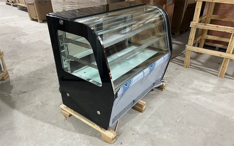 Tủ bánh kem mini để bàn kính cong SnowQueen SMT-58 - Hàng chính hãng