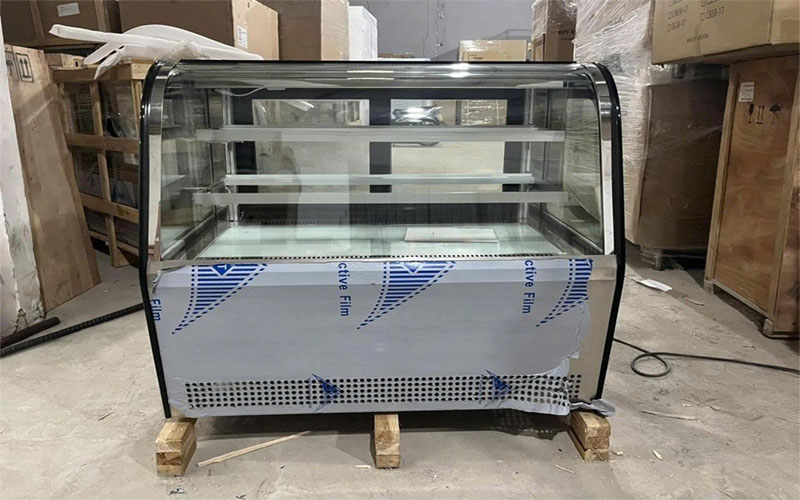 Tủ bánh kem mini để bàn kính cong SnowQueen SMT-58 - Hàng chính hãng