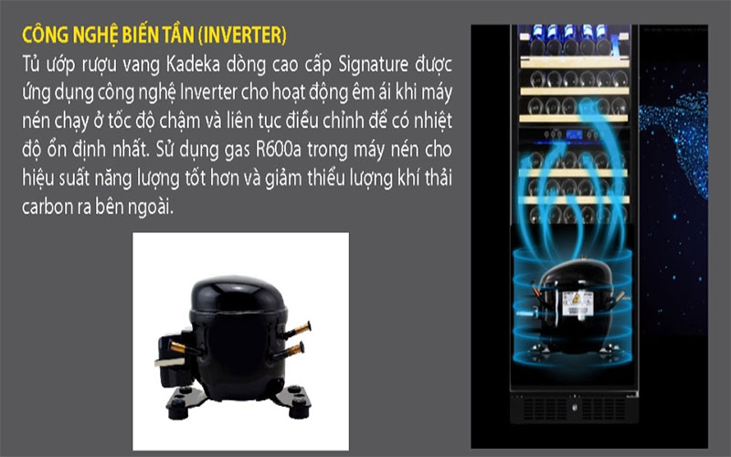 Tủ bảo quản rượu Kadeka KS194TL/TR - Hàng chính hãng
