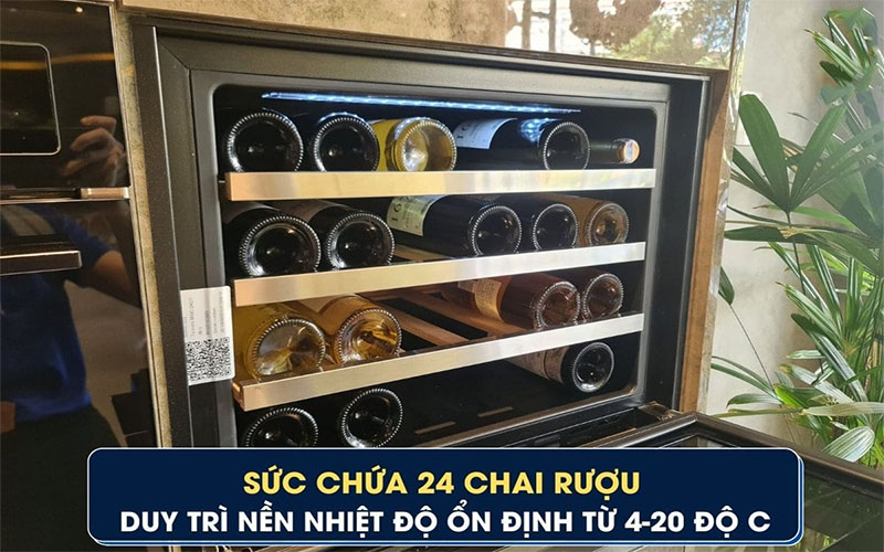 Dung tích của Tủ bảo quản rượu vang Malloca MWC-24CP