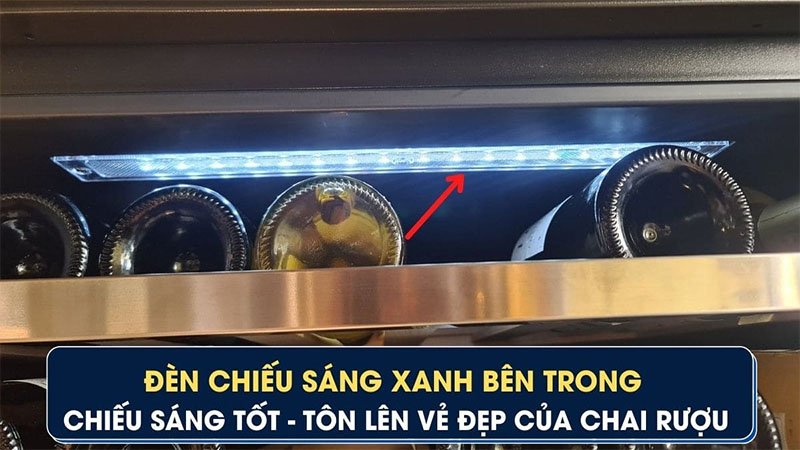 Đèn chiếu sáng của Tủ bảo quản rượu vang Malloca MWC-24CP