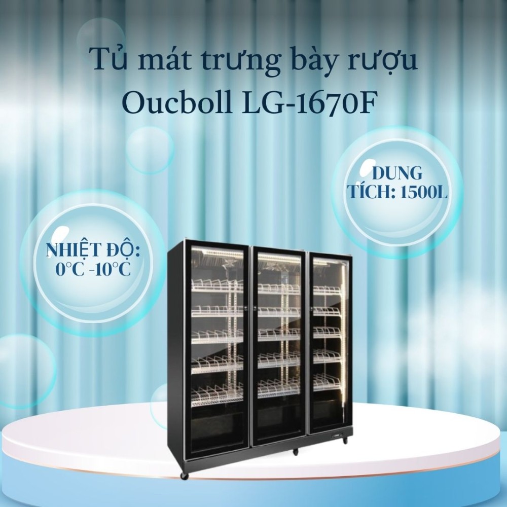 Tủ mát trưng bày rượu Oucboll LG-1670F - Hàng chính hãng
