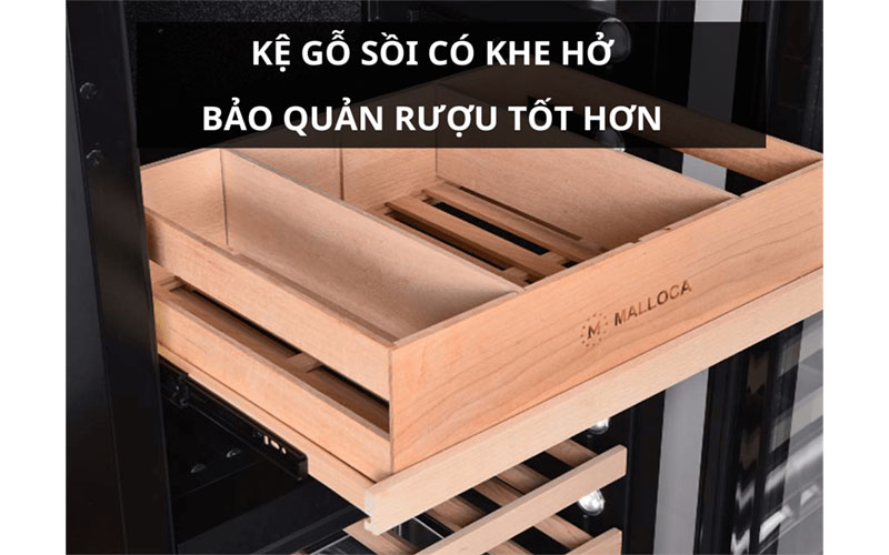 Tủ bảo quản rượu âm tủ Malloca MWC-95BI - Hàng chính hãng