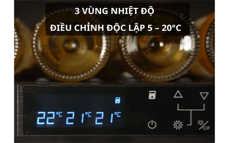 Tủ bảo quản rượu âm tủ Malloca MWC-95BI - Hàng chính hãng