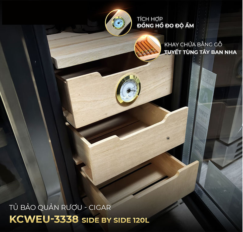 Tủ bảo quản rượu Kocher KCWEU-3338 - Hàng chính hãng