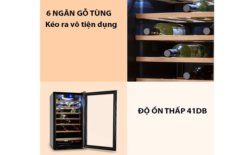 Tủ bảo quản rượu vang Klarstein Vivo Vino - Hàng chính hãng