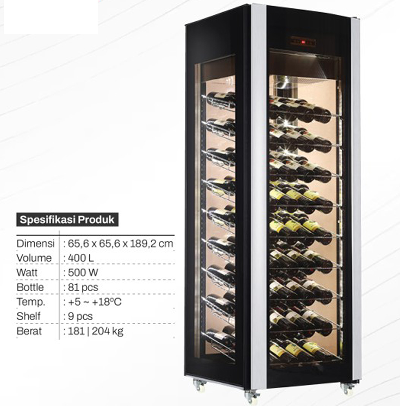 Tủ bảo quản và trưng bày rượu Cobi RT-400L - Hàng chính hãng