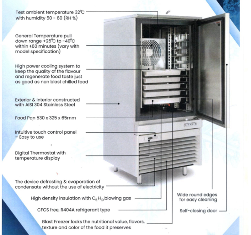 Tủ cấp đông nhanh Berjaya SF-1800-40-10 - Hàng chính hãng