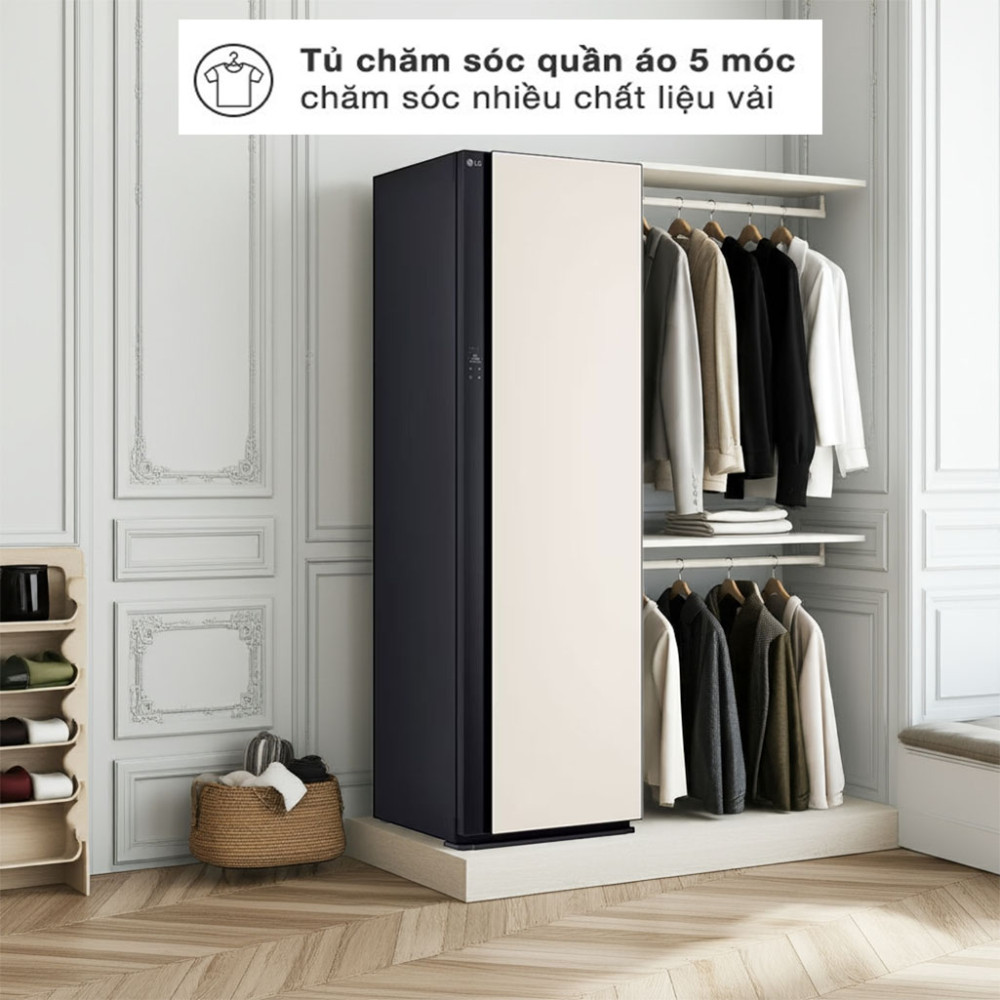 Tủ chăm sóc quần áo thông minh LG Styler 5 móc SC5MBR80H - Hàng chính hãng