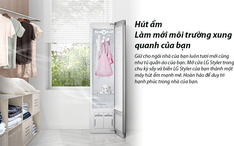 Tủ chăm sóc quần áo thông minh LG styler S3CW - Hàng chính hãng