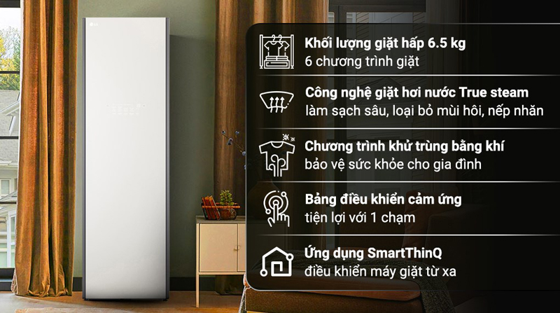 Tủ chăm sóc quần áo thông minh LG inverter S5BOC - Hàng chính hãng