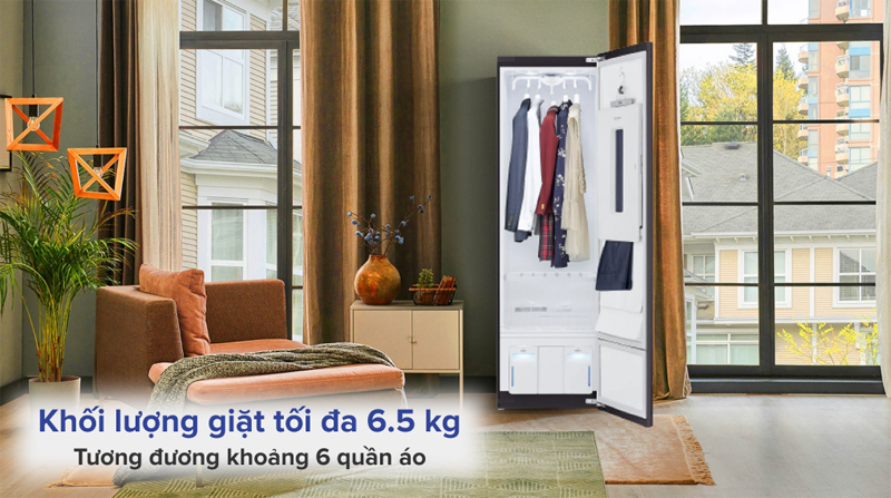 Khối lượng giặt tối đa 6.5 kg, phù hợp cho gia đình 2-3 thành viên