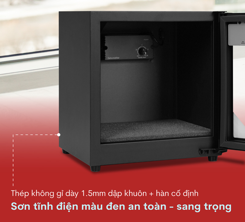 Tủ được làm từ thép sơn tĩnh điện chắc chắn