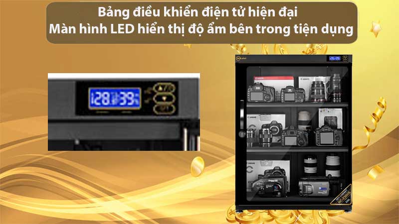 Bảng điều khiển của Tủ chống ẩm Nikatei NC-230HS