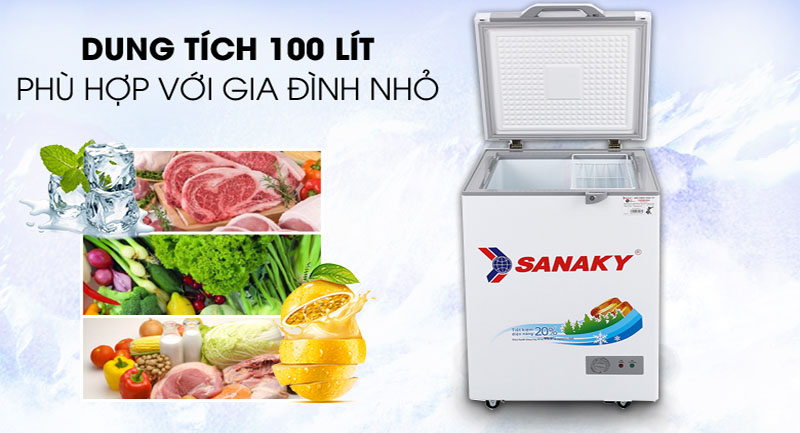 Tủ đông 1 cánh Sanaky VH-1599HYK - Hàng chính hãng