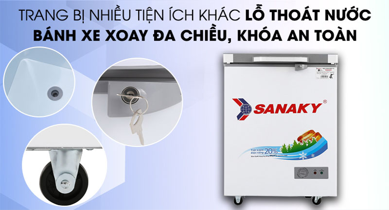 Tủ đông 1 cánh Sanaky VH-1599HYK - Hàng chính hãng