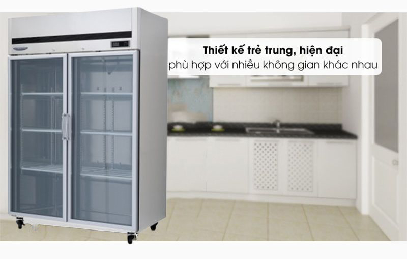 Tủ đông 2 cánh kính Lassele LFT-1471G - Hàng chính hãng