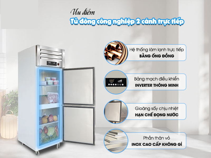 Tủ đông 2 cánh Fushima FSM-TD2C - Hàng chính hãng