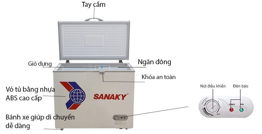 Tủ đông 250 lít Sanaky VH-2599HY2 - Hàng chính hãng