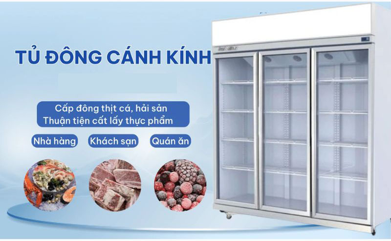 Tủ đông 3 cánh kính TurboGold TG-3DF-G - Hàng chính hãng