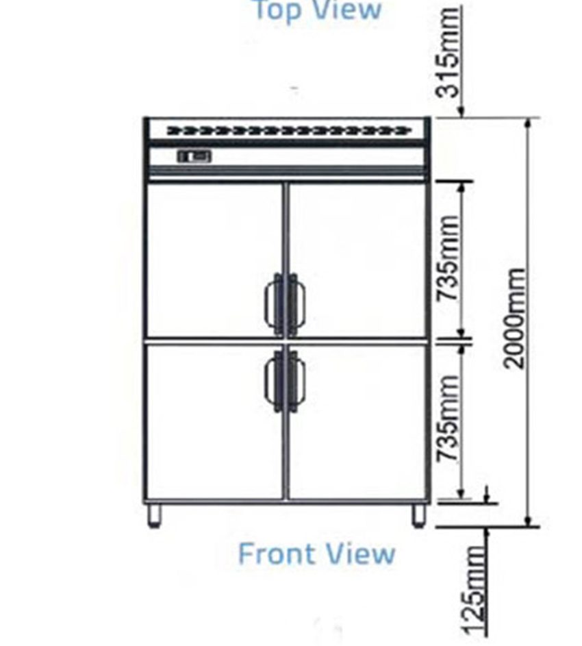 Tủ đông bốn cánh Berjaya BS 4DUF/C - Hàng chính hãng