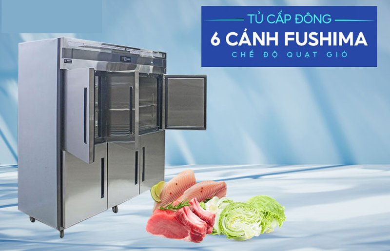 Tủ đông 6 cánh Fushima FSM-TDQ1600 - Hàng chính hãng