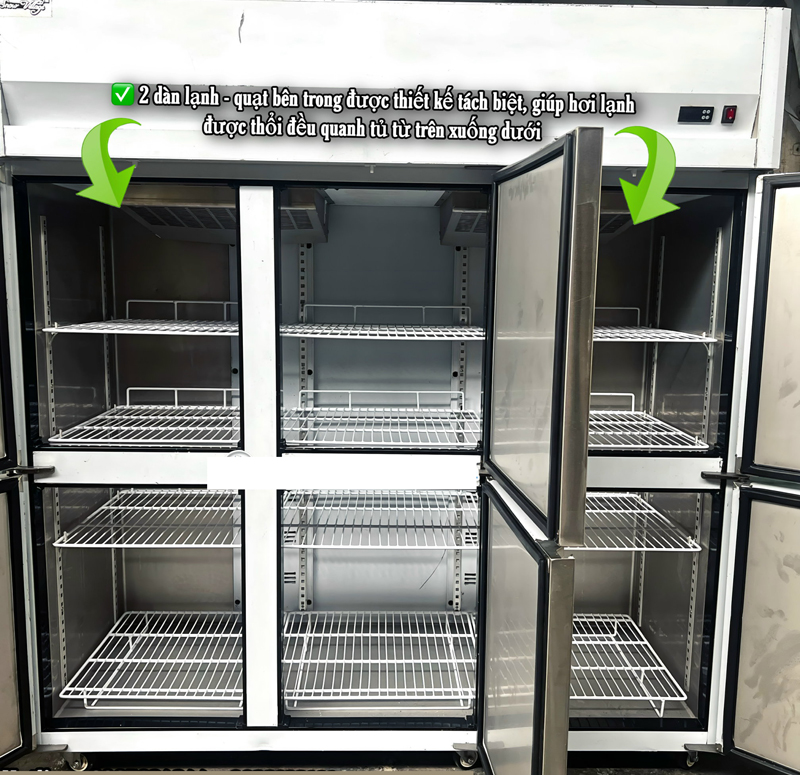 Tủ đông 6 cánh inox Snow Village SLLDZ4-1300LD - Hàng chính hãng