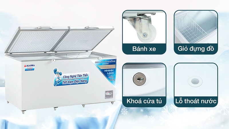 Tủ đông Alaska HB-1200C - Hàng chính hãng
