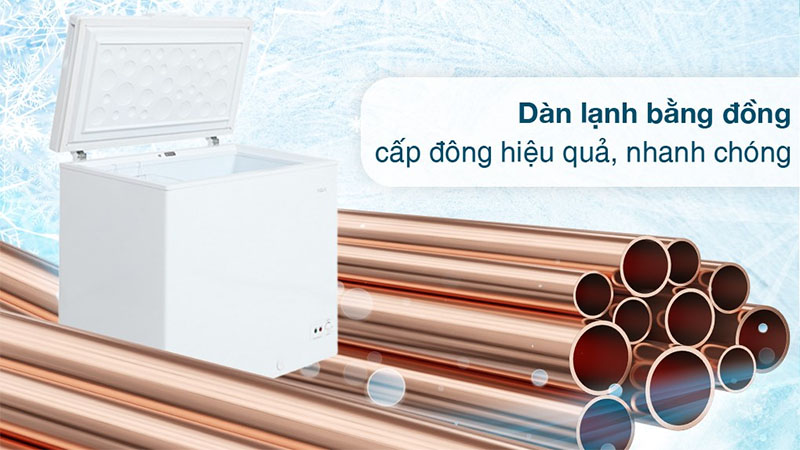 Chất liệu dàn lạnh của Tủ đông Aqua 203 lít AQF-C3001S