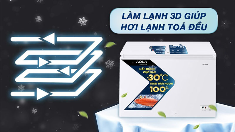 Tủ đông Aqua 251 lít AQF-C3501S - Hàng chính hãng