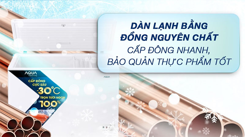 Tủ đông Aqua 251 lít AQF-C3501S - Hàng chính hãng