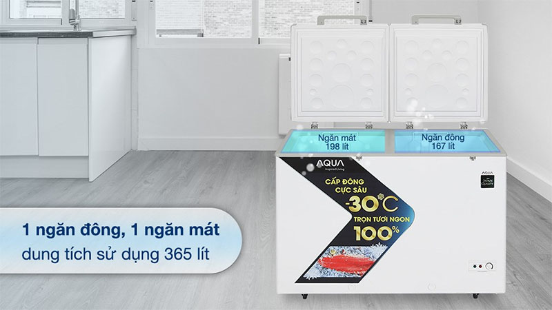 Tủ đông Aqua 365 lít AQF-C5702S - Hàng chính hãng