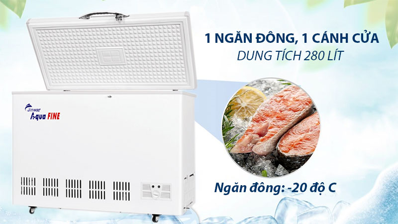 Tủ đông Aquafine 280 lít JW-280F - Hàng chính hãng