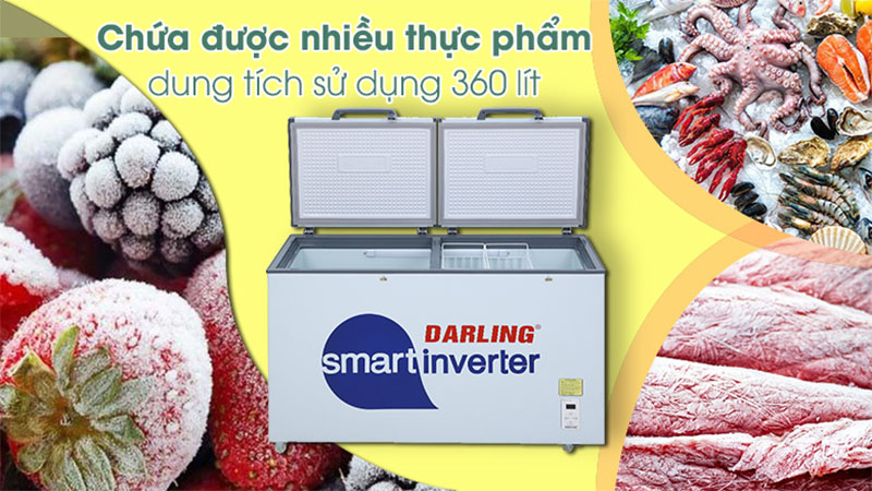 Tủ đông Darling Inverter 360 lít DMF-4799 ASI - Hàng chính hãng