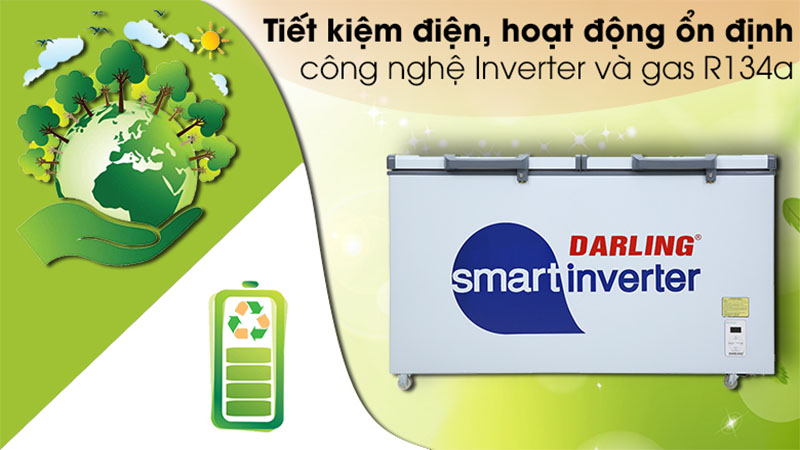 Tủ đông Darling Inverter 360 lít DMF-4799 ASI - Hàng chính hãng