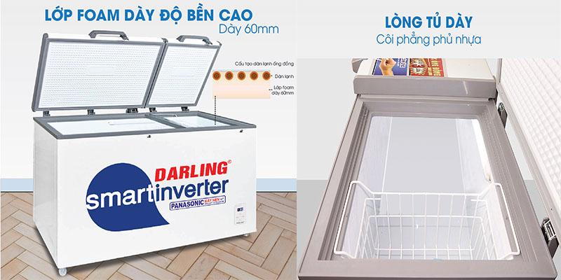 Tủ đông Darling Inverter 770 lít DMF-7779-ASI-1 - Hàng chính hãng