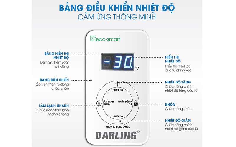 Tủ đông Darling Inverter 770 lít DMF-7779-ASI-1 - Hàng chính hãng