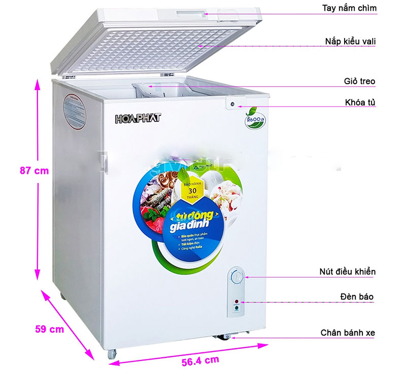 Tủ đông Hòa Phát HCF-106S1N - Hàng chính hãng
